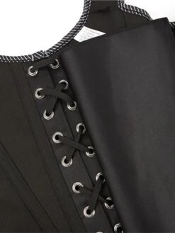 Corset Women's Corsets Halloween Party & Evening Club Black Blue Comfortable Overbust Corset Hook & Eye Lace Up Retro Tummy Control Push Up Flower Spring Fall Winter -Ladies Pajamas Store mhbszy1658476221202