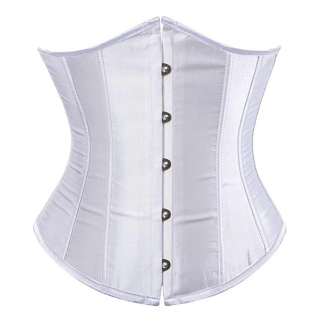 Fashion Womens Underbust Waist Training Corset Bustier Sexy Satin Vintage 8 Fashion Womens Underbust Waist Training Corset Bustier Sexy Satin Vintage - Image 6