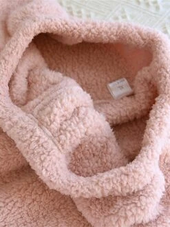 Women's Pajamas Sets Pure Color Warm Fashion Casual Home Daily Bed Flannel Warm Stand Collar Long Sleeve Pant Button Fall Winter Pink Beige -Ladies Pajamas Store mipgrp1692950062945