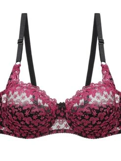 Women's Lace Bras Underwire Bras Fixed Straps Adjustable Full Coverage V Neck Breathable Push Up Pure Color Flower / Floral Hook & Eye Date Casual Daily Nylon Sexy 1PC White Blue / Bras & Bralettes -Ladies Pajamas Store naikky1640852424909