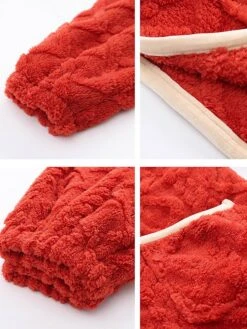 Women's Pajamas Sets Pure Color Warm Comfort Soft Home Daily Bed Flannel Warm Breathable Crew Neck Long Sleeve Cardigan Pant Button Pocket Fall Winter JY5128 JY5136 -Ladies Pajamas Store ndrdwg1693206692780
