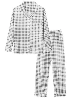 Women's Pajamas Sets Heart Grid / Plaid Fashion Comfort Soft Home Daily Bed Satin Breathable Lapel Long Sleeve Shirt Pant Button Pocket Fall Winter Light Pink Lotus Pink -Ladies Pajamas Store ngcnai1694766977845