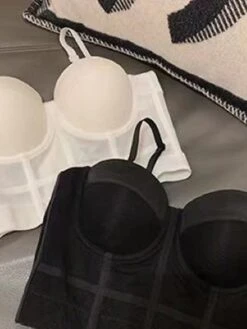 Corset Women's Corset Tops Comfortable Overbust Corset Backless Tummy Control Push Up Pure Color Hook & Eye Polyester Wedding Party Party & Evening Walking All Seasons Green White Black -Ladies Pajamas Store ngqxau1640852344097