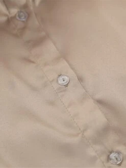 Women's Loungewear Sets Pure Color Fashion Comfort Soft Home Daily Bed Satin Breathable Lapel Long Sleeve Shirt Pant Button Pocket Fall Winter Khaki -Ladies Pajamas Store njltdo1693206716933