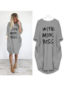 Women's Pajamas Loungewear Nightgown Sleepwear Letter Fashion Simple Basic Home Daily Mother's Day Polyester Pullover Summer Spring Claret Orange Red -Ladies Pajamas Store nlvsmj1683202687546