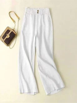 Women's Plus Size Loungewear Pants Pure Color Basic Casual Comfort Home Daily Vacation Cotton Breathable Pant Pocket Summer Spring Black White 27 Women's Plus Size Loungewear Pants Pure Color Basic Casual Comfort Home Daily Vacation Cotton Breathable Pant Pocket Summer Spring Black White -Ladies Pajamas Store nsfgdc1677484978710