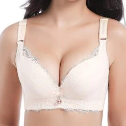 Women's Push Up Bra Comfort Lightly Padded Underwire Plunge Sexy Lace Brassiere Suitable -Ladies Pajamas Store nxndru1618221237865