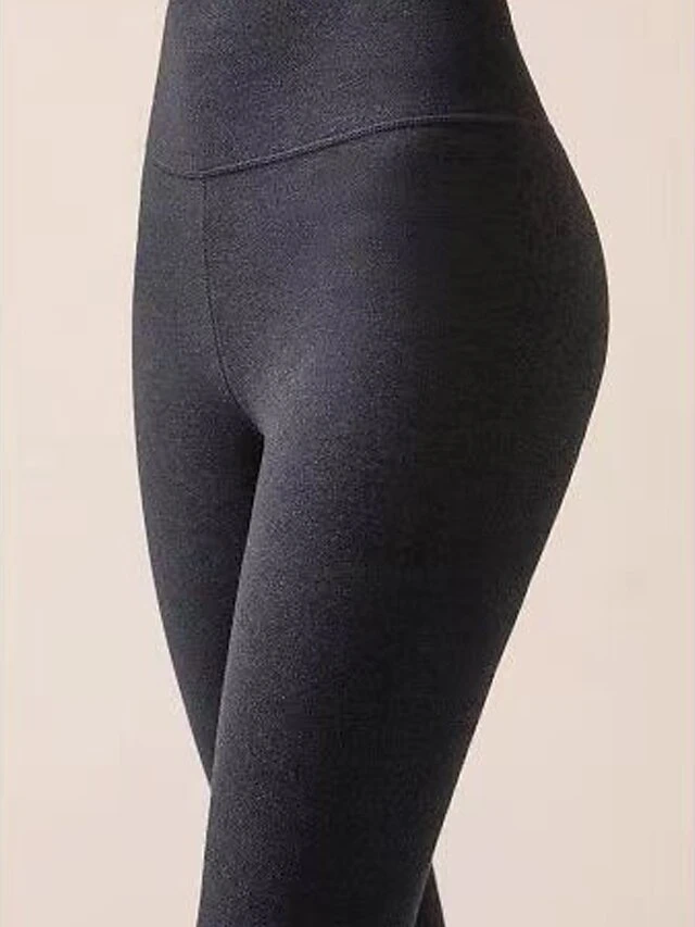 Women's Thermal Pants Pure Color Warm Fashion Simple Home Daily Bed Polyester Warm Breathable Long Pant Pant Elastic Waist Fall Winter Black Pink 7 Women's Thermal Pants Pure Color Warm Fashion Simple Home Daily Bed Polyester Warm Breathable Long Pant Pant Elastic Waist Fall Winter Black Pink - Image 5