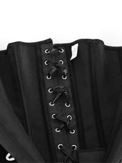 Women's Corsets Tummy Control Halloween Party & Evening Club Black Sexy Breathable Comfortable Hook & Eye Lace Up Push Up Tie Back Pure Color Fall Winter -Ladies Pajamas Store obnnbt1658227907040