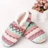 Women's Fluffy Slipper Socks Stripe Color Combo Casual Comfort Soft Home Daily Acrylic Warm Fall Winter Black Gray Pink Green -Ladies Pajamas Store ofcgpj1695369144710