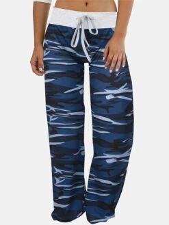 Women's Loungewear Bottom Nighty Camo Comfort Sport Home Cotton Long Pant Spring Summer Blue Purple -Ladies Pajamas Store ofkrck1659495813889