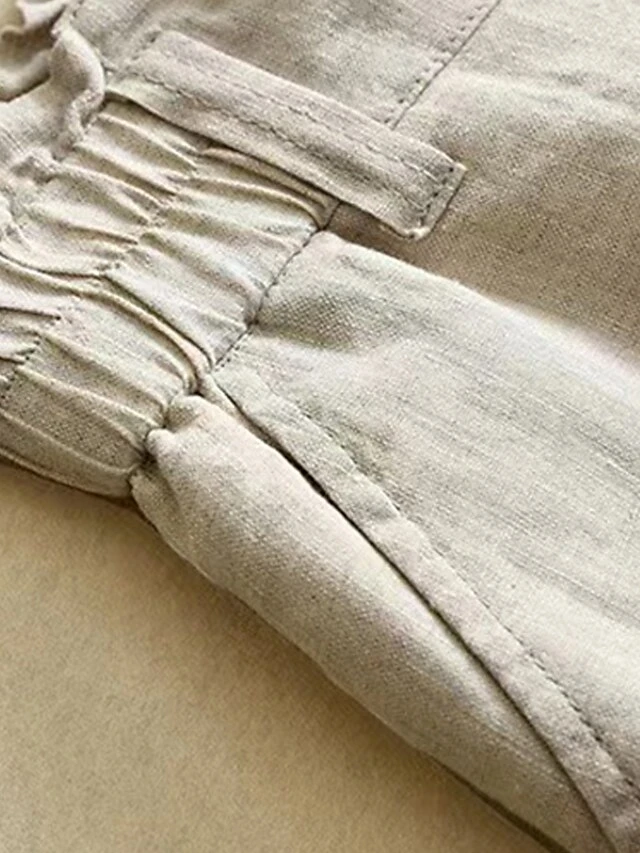 Women's Plus Size Loungewear Pants Pure Color Basic Casual Comfort Home Daily Vacation Cotton Breathable Pant Pocket Summer Spring Black White 8 Women's Plus Size Loungewear Pants Pure Color Basic Casual Comfort Home Daily Vacation Cotton Breathable Pant Pocket Summer Spring Black White - Image 6