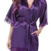 Women's Pajamas Bathrobe Robes Gown Pure Color Simple Casual Comfort Home Daily Bed Ice Silk Breathable V Wire Half Sleeve Pocket Spring Summer Black White 1 Women's Pajamas Bathrobe Robes Gown Pure Color Simple Casual Comfort Home Daily Bed Ice Silk Breathable V Wire Half Sleeve Pocket Spring Summer Black White -Ladies Pajamas Store ogxgal1677058078621