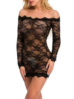 Women's Pajamas Nightgown Nightshirt Dress Pure Color Simple Casual Soft Home Bed Valentine's Day Polyester Breathable Off Shoulder Long Sleeve Summer Spring Black White 24 Women's Pajamas Nightgown Nightshirt Dress Pure Color Simple Casual Soft Home Bed Valentine's Day Polyester Breathable Off Shoulder Long Sleeve Summer Spring Black White -Ladies Pajamas Store ojrfpw1681810596982