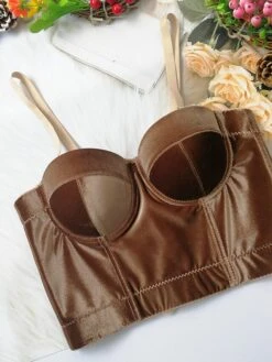 Corset Women's Corset Tops Prom Party & Evening Club Black Wine Green Sexy Overbust Corset Buckle Backless Tummy Control Pure Color Summer Spring -Ladies Pajamas Store olvvzs1643187458350