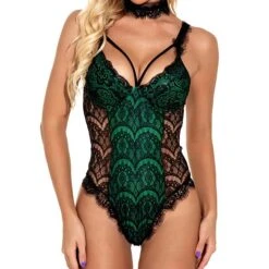 Women's Sexy Bodies Teddies & Bodysuits Pure Color Lovers Hot Christmas Bed Vacation Xmas Nylon Breathable Plunging Neck Sleeveless Backless Summer Spring White Wine -Ladies Pajamas Store omfnsk1692602344498