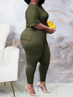 Women's Plus Size Loungewear Sets Pure Color Casual Comfort Soft Daily Date Vacation Polyester Breathable V Wire Short Sleeve Pant Elastic Waist Fall Spring Black Yellow -Ladies Pajamas Store opusvh1675750218720