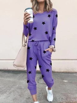 Women's Loungewear Sets Star Fashion Comfort Soft Home Daily Bed Spandex Breathable Crew Neck Long Sleeve Hoodie Pant Pocket Elastic Waist Fall Winter Lake Blue Black 15 Women's Loungewear Sets Star Fashion Comfort Soft Home Daily Bed Spandex Breathable Crew Neck Long Sleeve Hoodie Pant Pocket Elastic Waist Fall Winter Lake Blue Black -Ladies Pajamas Store orivex1693467416421