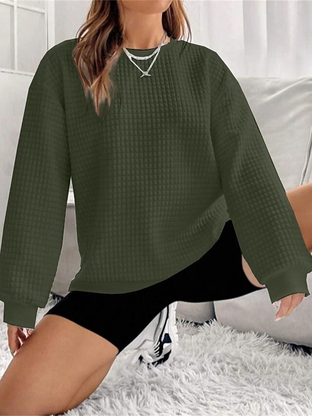 Women's Loungewear Top Pure Color Casual Comfort Soft Home Street Daily Polyester Breathable Crew Neck Long Sleeve Fall Winter Claret Black 16 Women's Loungewear Top Pure Color Casual Comfort Soft Home Street Daily Polyester Breathable Crew Neck Long Sleeve Fall Winter Claret Black - Image 14