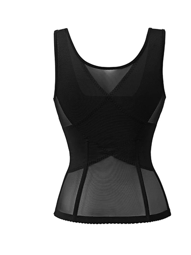 Corset Women's Waist Trainer Corsets Shapewears Office Running Gym Yoga Black Beige Sport Breathable Comfortable Hook & Eye Tummy Control Push Up Front Close Pure Color Summer Spring 11 Corset Women's Waist Trainer Corsets Shapewears Office Running Gym Yoga Black Beige Sport Breathable Comfortable Hook & Eye Tummy Control Push Up Front Close Pure Color Summer Spring - Image 9