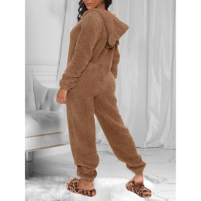 Women's Pajamas Jumpsuit Star Warm Fashion Casual Home Daily Bed Polyester Breathable Hoodie Long Sleeve Pocket Fall Winter Black White 15 Women's Pajamas Jumpsuit Star Warm Fashion Casual Home Daily Bed Polyester Breathable Hoodie Long Sleeve Pocket Fall Winter Black White - Image 13