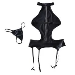 Women's Sexy Bodies Teddies & Bodysuits Pure Color Sexy Uniforms Home Bed Spandex Sleeveless Hole Fall Winter Black / Zipper / Spring / Summer / Zipper / Polyester -Ladies Pajamas Store oxswne1648438463640