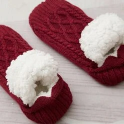 Women's 1 Pair Socks Slipper Socks Fashion Comfort Novelty Fleece Solid Colored Casual Daily Indoor Warm Winter Fall Black Blue Wine -Ladies Pajamas Store plzcng1664445564237