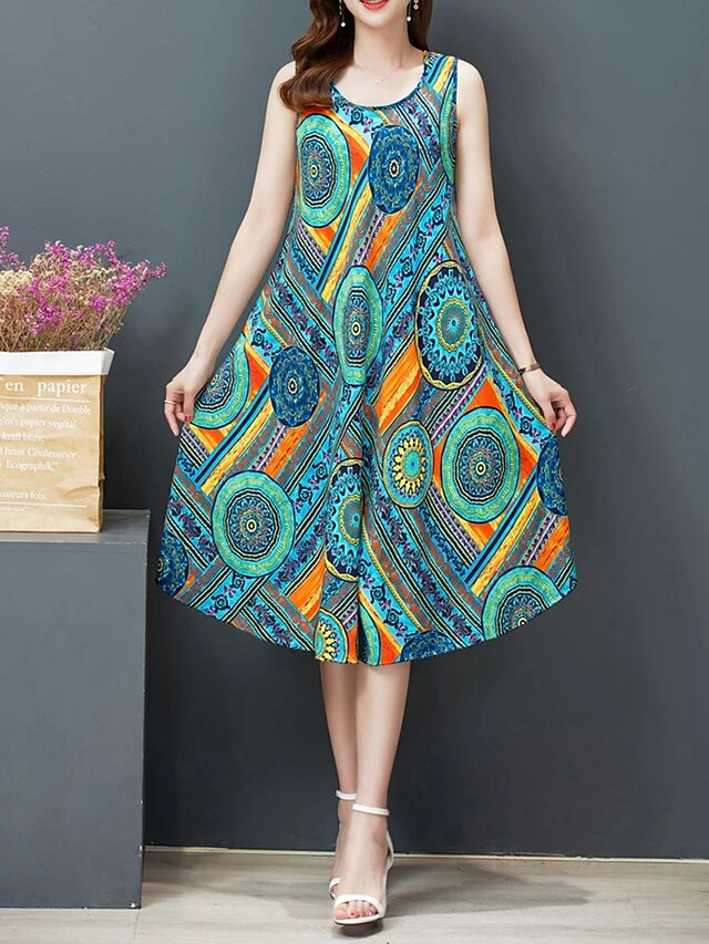 Women's Pajamas Nightgown Nightshirt Dress Flower Simple Comfort Soft Home Daily Bed Cotton Breathable Crew Neck Sleeveless Dress Summer Spring Gold Black Black 9 Women's Pajamas Nightgown Nightshirt Dress Flower Simple Comfort Soft Home Daily Bed Cotton Breathable Crew Neck Sleeveless Dress Summer Spring Gold Black Black - Image 7