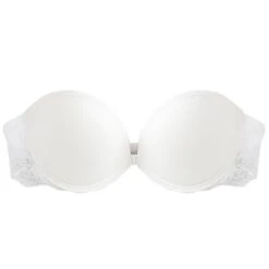 Women's Bras & Bralettes Tube Bra Strapless Demi Cup Solid Color V Neck Stretchy Breathable Invisible Casual Daily Nylon White / 1 PC -Ladies Pajamas Store pmpykm1646045161689