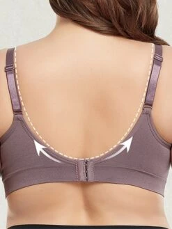 Women's Plus Size Maternity Nursing Bra Wireless Solid Home Daily Bed Nylon Breathable Straps Sleeveless Backless Summer Spring Charming Purple Black -Ladies Pajamas Store poejmp1696231979335