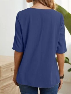 Women's Loungewear Top Pure Color Fashion Comfort Soft Street Daily Date Cotton Breathable Crew Neck Half Sleeve Summer Spring White Yellow -Ladies Pajamas Store pryfao1681882093229