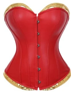 Women's Corsets Halloween Prom Party & Evening Club Red Spandex Sexy Overbust Corset Hook & Eye Backless Tummy Control Pure Color Fall Winter
