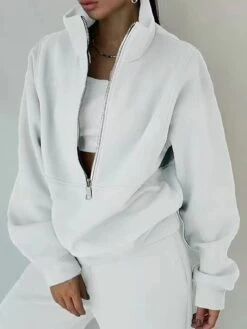 Women's Loungewear Sets Pure Color Warm Fashion Casual Street Daily Date Polyester Warm Breathable Stand Collar Long Sleeve Hoodie Pant Pocket Fall Winter Dark Brown Grass Green 24 Women's Loungewear Sets Pure Color Warm Fashion Casual Street Daily Date Polyester Warm Breathable Stand Collar Long Sleeve Hoodie Pant Pocket Fall Winter Dark Brown Grass Green -Ladies Pajamas Store qafiyo1695798631676