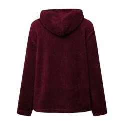 Women's Plus Size Loungewear Top Pure Color Warm Simple Plush Home Daily Vacation Fleece Hoodie Long Sleeve Fall Winter Black White -Ladies Pajamas Store qdnmjr1667817891939