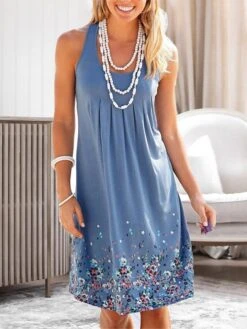 Women's Plus Size Loungewear Nightgown Nightshirt Dress Flower Simple Casual Comfort Home Daily Going Out Polyester Breathable Sleeveless Summer Spring Black Blue