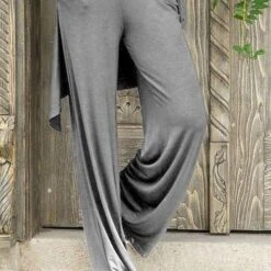 Women's Plus Size Loungewear Sets Nighty 3 Pieces Pure Color Comfort Sweet Home Daily Polyester V Wire Long Sleeve Strap Top Pant Winter Fall Gray -Ladies Pajamas Store qgedje1654484458485