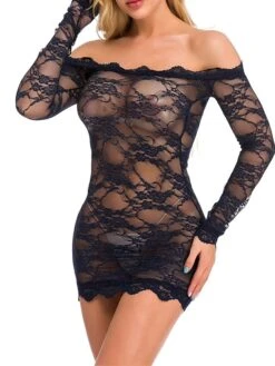 Women's Pajamas Nightgown Nightshirt Dress Pure Color Simple Casual Soft Home Bed Valentine's Day Polyester Breathable Off Shoulder Long Sleeve Summer Spring Black White 33 Women's Pajamas Nightgown Nightshirt Dress Pure Color Simple Casual Soft Home Bed Valentine's Day Polyester Breathable Off Shoulder Long Sleeve Summer Spring Black White -Ladies Pajamas Store qjkxkd1681810602135