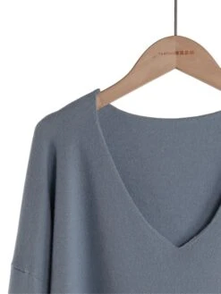 Women's Loungewear Top Pure Color Simple Casual Comfort Home Daily Going Out Rayon Warm V Wire Long Sleeve Fall Winter Black Yellow -Ladies Pajamas Store qmsutq1695281859215