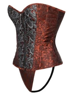 Women's Corsets Halloween Waist Trainer Body Shaper Pure Color Fashion Retro Hot Party Carnival Polyester Breathable Bandeau Embroidery Adjustable Summer Spring Brown -Ladies Pajamas Store qndzxi1691133320306