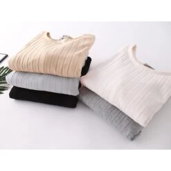 Thermal Shirts For Women Warm Long Sleeve Winter Fleece Tops Pure Color Thermal Undershirt For Women -Ladies Pajamas Store qohoji1664249339344