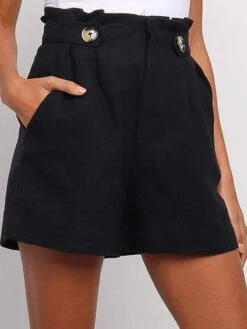 Women's Loungewear Pure Color Fashion Simple Casual Home Street Vacation Spandex Breathable Short Pant Shorts Elastic Waist Summer Spring Black Army Green