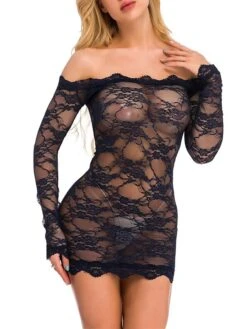 Women's Pajamas Nightgown Nightshirt Dress Pure Color Simple Casual Soft Home Bed Valentine's Day Polyester Breathable Off Shoulder Long Sleeve Summer Spring Black White 30 Women's Pajamas Nightgown Nightshirt Dress Pure Color Simple Casual Soft Home Bed Valentine's Day Polyester Breathable Off Shoulder Long Sleeve Summer Spring Black White -Ladies Pajamas Store qvhrci1681810600348