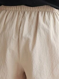 Women's Loungewear Shorts Comfy Summer Shorts Cotton Elastic Waist Casual Solid Color Drawstring Comfy Shorts Black White -Ladies Pajamas Store qwxebl1682486175496