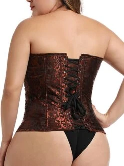 Women's Corsets Halloween Waist Trainer Body Shaper Pure Color Fashion Retro Hot Party Carnival Polyester Breathable Bandeau Embroidery Adjustable Summer Spring Brown -Ladies Pajamas Store qxnwdx1691133318722