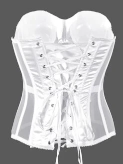 Corset Women's Corset Tops Wedding Party Party & Evening Plus Size White Overbust Corset Lace Up Tummy Control Push Up Pure Color All Seasons 18 Corset Women's Corset Tops Wedding Party Party & Evening Plus Size White Overbust Corset Lace Up Tummy Control Push Up Pure Color All Seasons -Ladies Pajamas Store qzelti1643182387601