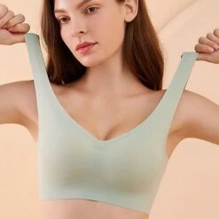 Women's Wireless Bras Full Coverage Pure Color Pull-On Closure Nylon Sexy 1PC Green Black / Bras & Bralettes / Plus Size -Ladies Pajamas Store rbcqhl1620197037267