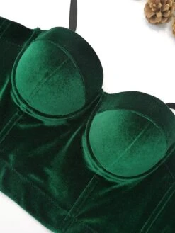 Corset Women's Corset Tops Prom Party & Evening Club Black Wine Green Sexy Overbust Corset Buckle Backless Tummy Control Pure Color Summer Spring -Ladies Pajamas Store rcupbo1643187457121