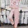 Women's Loungewear Sets 2 Pieces Patchwork Fashion Casual Comfort Street Daily Date Polyester Warm Hoodie Long Sleeve Pant Fall Winter Pink -Ladies Pajamas Store refqfm1691046333481
