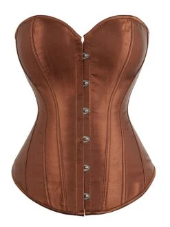 Women's Pink Corsets Dark Blue Corsets Shapewear Pure Color Corsets Party Going Out Club Polyester Breathable Bandeau Sleeveless Backless Summer Spring Black White -Ladies Pajamas Store reskzi1697170332136