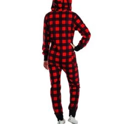 Women's Onesie Pajamas Letter Elk Warm Casual Soft Xmas Home Christmas Daily Cotton Blend Warm Breathable Hoodie Long Sleeve Summer Fall Wine Red -Ladies Pajamas Store reyqvs1694164483153